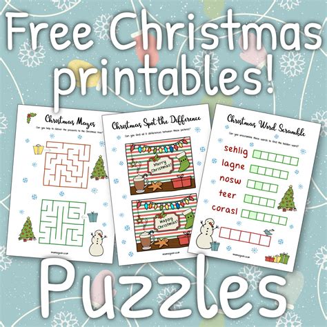 Free Christmas printables – puzzles | Mama Geek