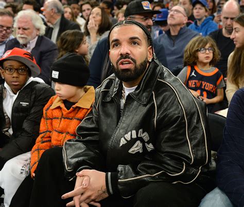 Drake S Son Adonis Looks All Grown Up Sitting Courtside With Dad At