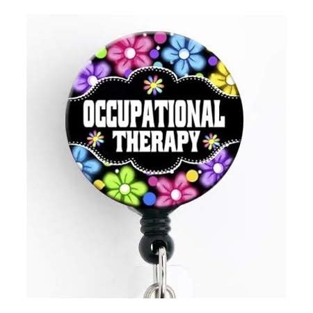 Amazon Ot Occupational Therapist Floral Retractable Badge Reel