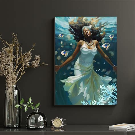 Orisha Yemaya V 2 African Orisha Art Yemoja River Ocean Goddess Art