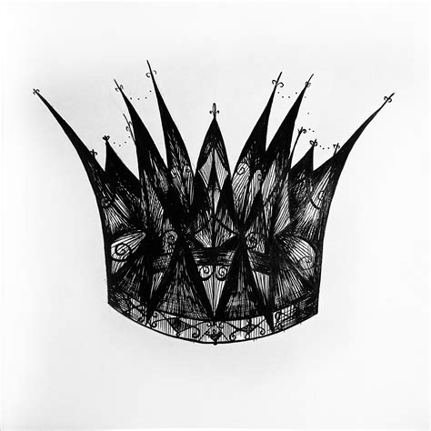 Иллюстрация Черная корона в стиле готический | Illustrators.ru