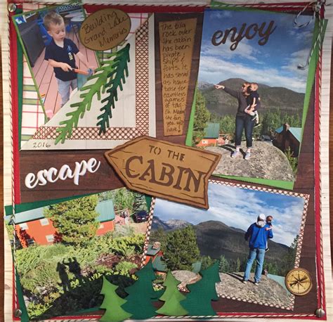 Escape To The Cabin Vacation Scrapbook Travel Scrapbook Pages