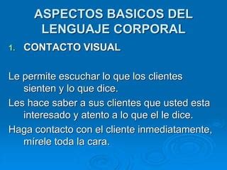 LENGUAJE CORPORAL Ppt