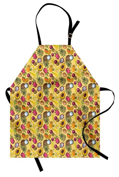 Fruit Apron Various Tropical Fruits Kiwi Mango Papaya Coconut Sweet