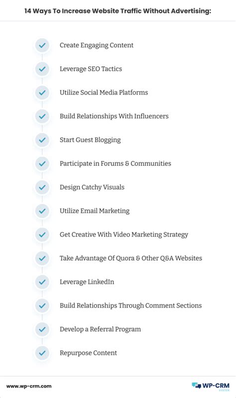 14 Easy Ways To Increase Website Traffic Without Advertising WP CRM