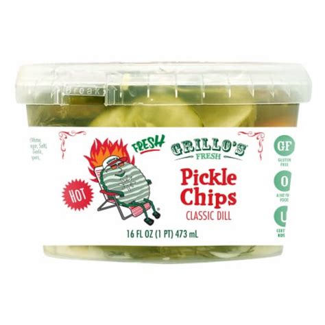 Grillo S Pickles Hot Classic Dill Chips Fl Oz Kroger