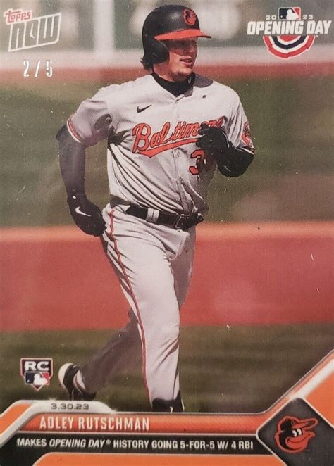 Topps Now Opening Day Orange Adley Rutschman Rc For Sale