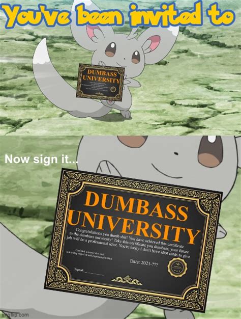 Dumbass University Blank Template Imgflip