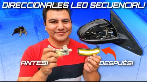 INSTALAR LUCES DIRECCIONALES CON LED SECUENCIAL YouTube