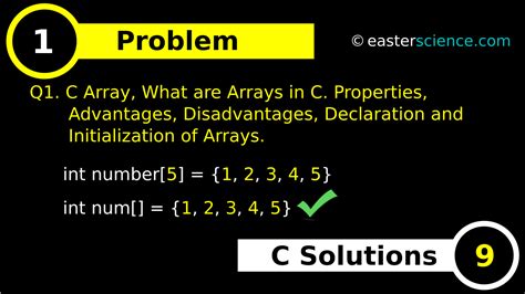 Q1 C Array What Are Arrays In C Properties Advantages Disadvantages