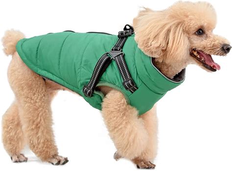 Misazy Dog Coat With Harness Attached Small Dog Coat Dog Coat Harness