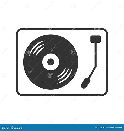 Vinyl Record Player Icon Vector Design Templates Stock Vector