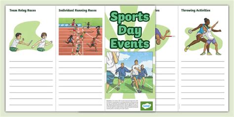 Sports Day Events Leaflet Template Creat De Profesori