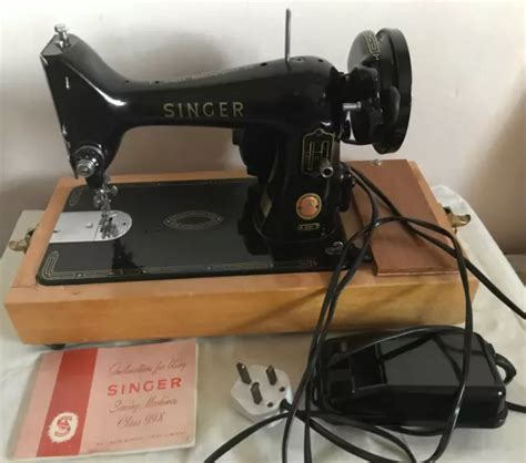 Vintage 1950 S Singer 99k Electric Sewing Machine With Case And Manual Untested Gc £94 99