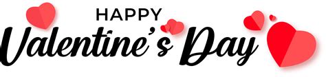 Happy Valentines Day Lettering Text With Heart Png