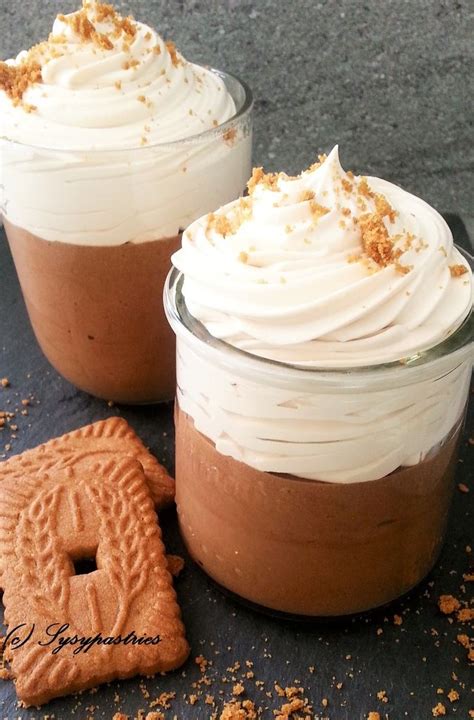 Mousse au chocolat et chantilly aux spéculoos Sysypastries Mousse