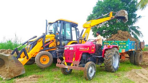 Mahindra Di Power Plus Tractor With Fully Loaded Trolley Mahindra