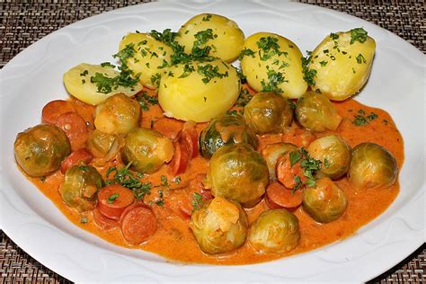 Rosenkohl mit Paprika Soße von plumbum Chefkoch Leckere gesunde