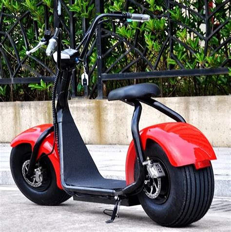 Big Wheel Electric Two Seat Harley Scooter 1000W 36V 48V Motorbike In