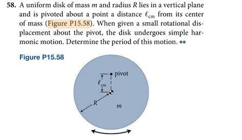 Solved A Uniform Disk Of Mass M And Radius R Lies In A Chegg