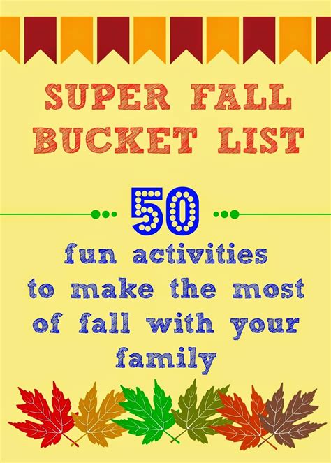 Fall Bucket List The Chirping Moms