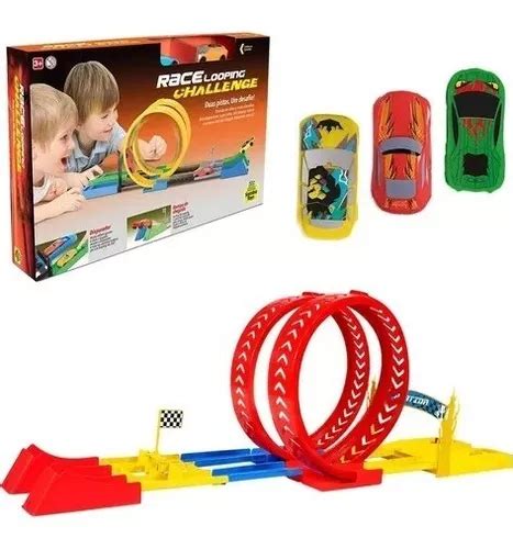 Pista Tipo Hotwheels Carrinho Lan Ador Duplo Carros