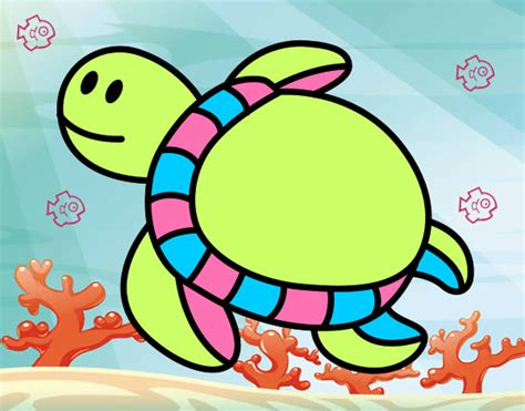 Dibujo de Tortuga nadando pintado por Lunaca en Dibujos net el día 29