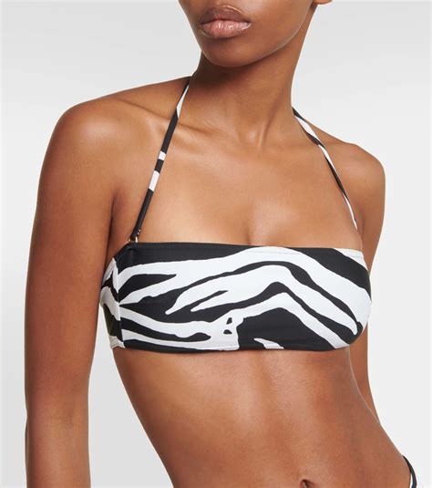 Stella McCartney Zebra Print Bandeau Bikini Top Stella McCartney