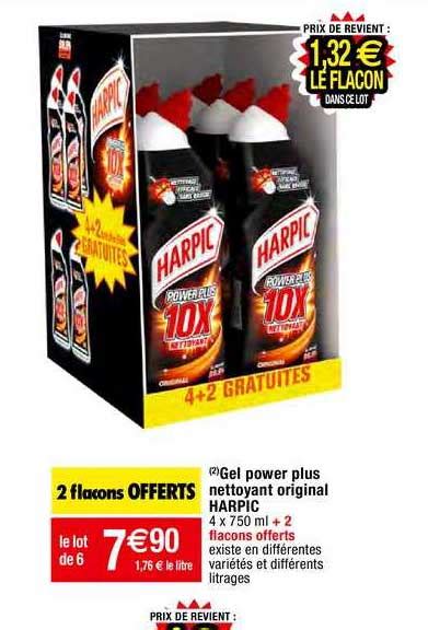 Promo Gel Power Plus Nettoyant Original Harpic Chez Migros France