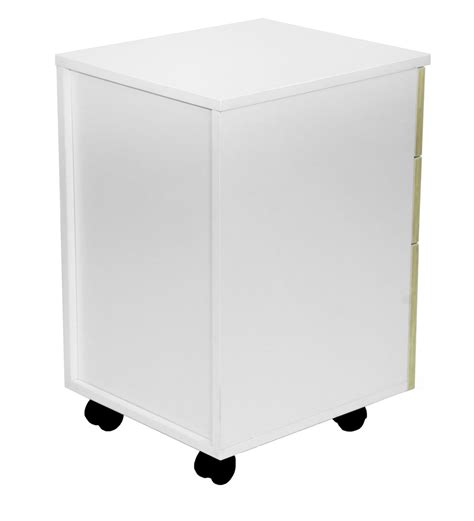 Buy Manila Pedestal Unit With 3 Drawers In Light Acacia And Frosty White