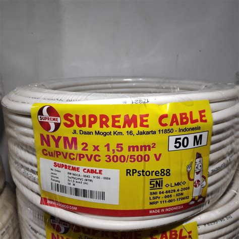 Jual Kabel Kawat Supreme Nym X Mm Kabel Listrik Putih Eceran Per