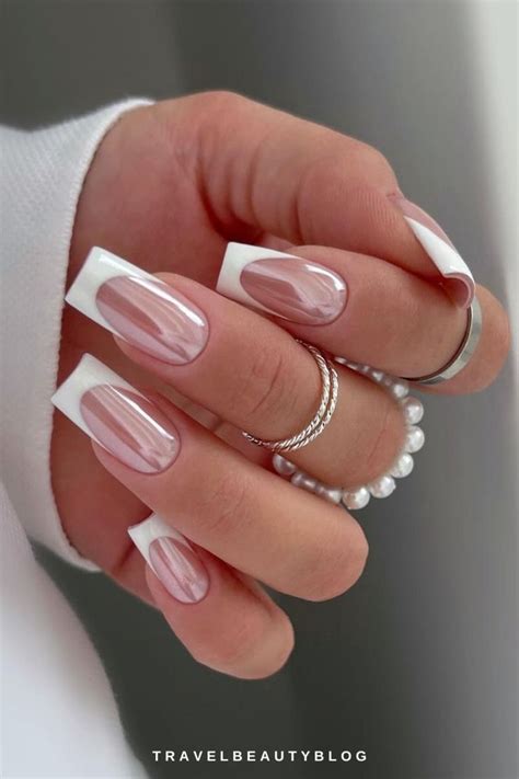 30 Gorgeous Chrome French Tip Nails Ideas To Easily Recreate In 2024