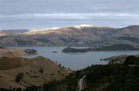 Picture from the Port Hills in New Zealand Stock Photo - Image of ...