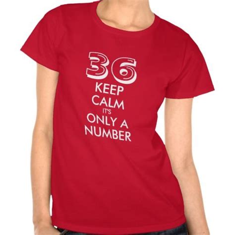 36th Birthday Shirt Keep Calm Its Only A Number Con