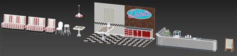 Simple Diner 3d Model Turbosquid 1587902