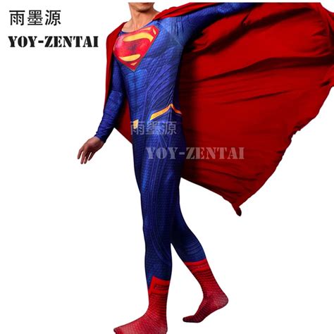 Yoy Zentai 4 High Quality 3d Print Superman Costume Muscle Shade Superman Cosplay Suit Spandex