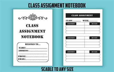 Class assignment notebook editable template 13782976 Vector Art at Vecteezy