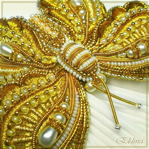 Goldwork brooch hand embroidery by Elen 来自lynn001201的图片分享 堆糖网 Bead