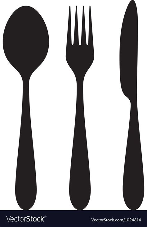 Knife Fork And Spoon Vector Image On VectorStock Spoon Forks And