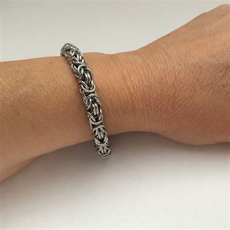 Stainless Steel Byzantine Bracelet Unisex Everyday Jewelry