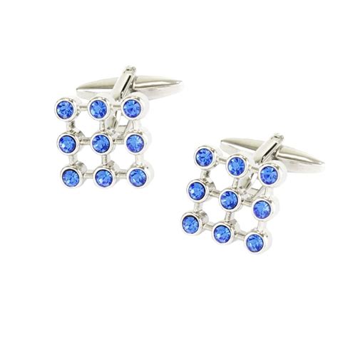 9 Sapphire Blue Stones Cufflinks From Ties Planet Uk