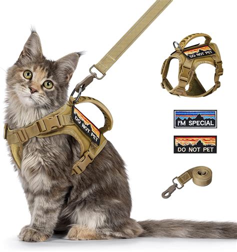 Pet Supplies Nanappice Tactical Cat Harness And Leash For Walking