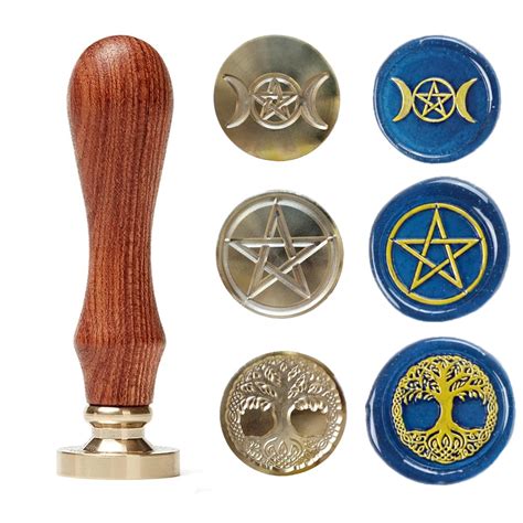 Amazon Wax Seal Stamp Set Wiccan Pagan Sealing Brass Stamper