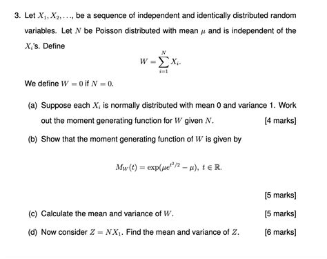 Solved Let X1 X2 Be A Sequence Of Independent And