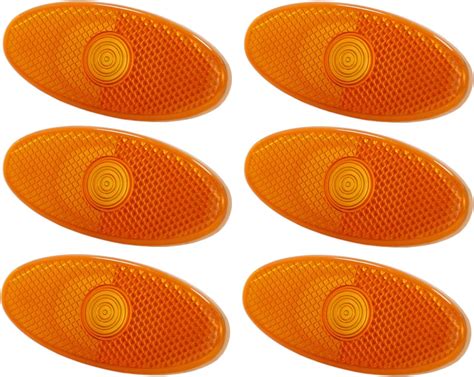 BIAREN 6x Side Marker Indicator Lamp Light Lens Amber For Renault