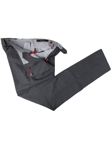 Kiton Gray Wool Dress Pants Isuit