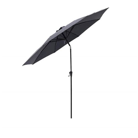 Flame Shade Ft Aluminum Market Push Button Tilt Patio Umbrella With