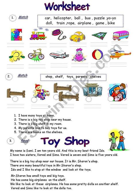 Reading Comprehension Toys Esl Worksheet By Victoria Ladybug