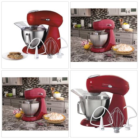 Hamilton Beach Electric Stand Mixer Qt Red Stainless