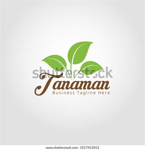 Tanaman Nature Plant Logo Template Stock Vector Royalty Free